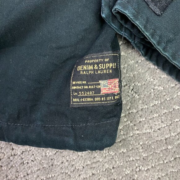 Ralph Lauren Denim & Supply Field Jacket Men's Medium Black M65 Military Combat - Picture 3 of 15
